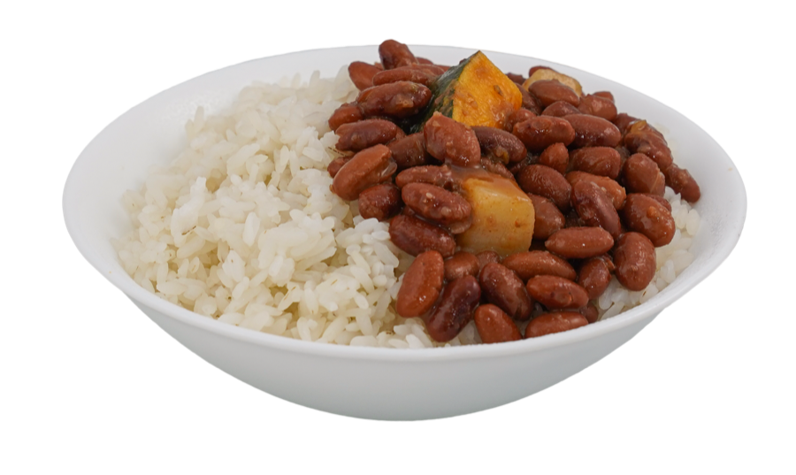 Arroz y habichuelas rosadas